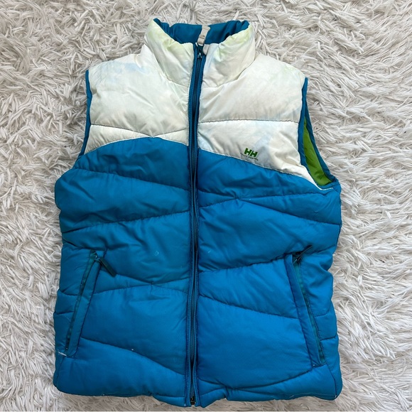Helly Hansen Jackets & Blazers - Helly Hansen Women’s Goose Down Puffer Vest Jacket Size Medium Blue White Green